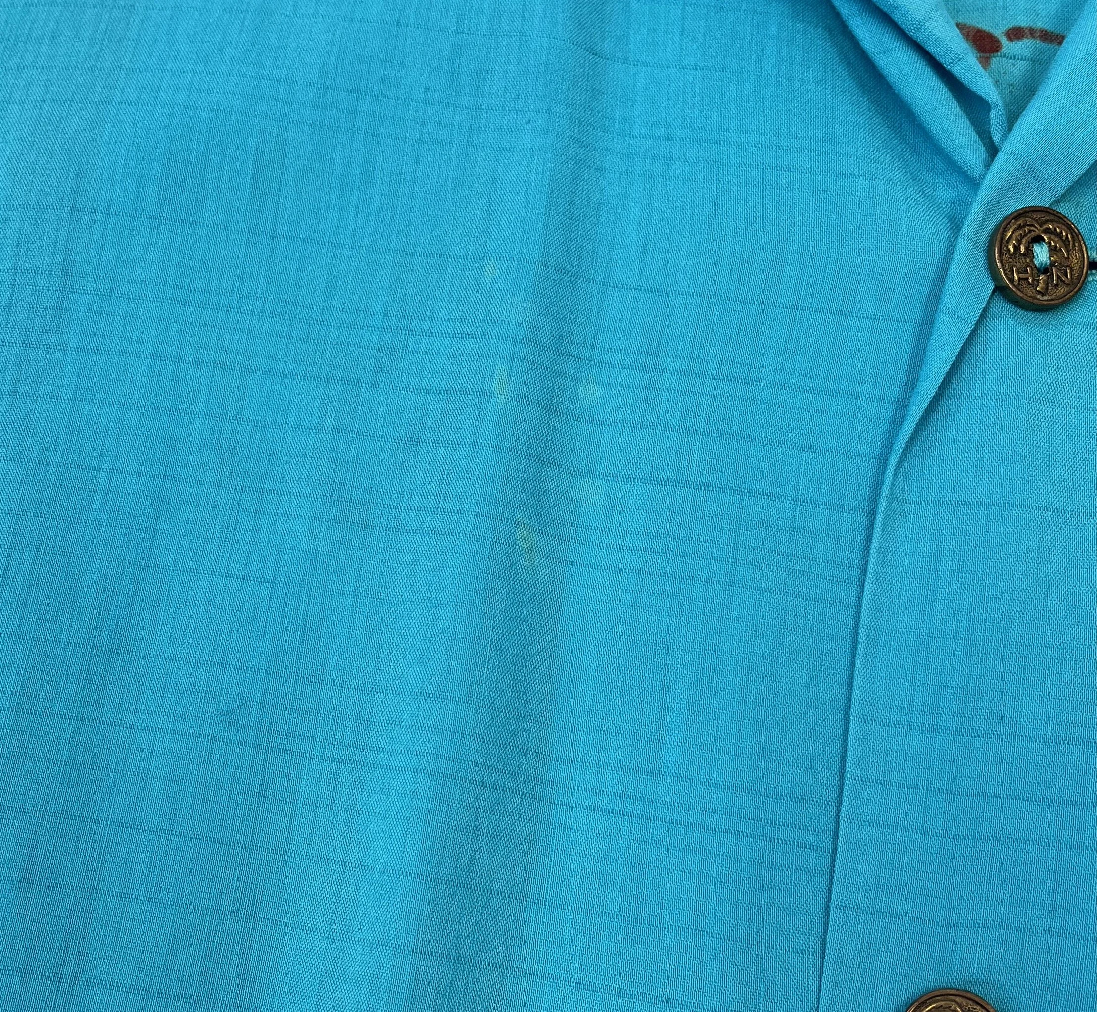 1950s/1960s Turquoise Blue Red Mr. & Mrs. Hawaii Womens Bowling